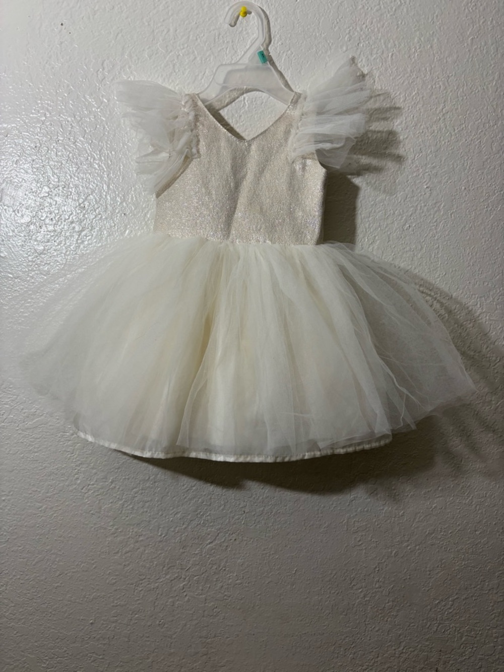 Ivory Tulle Princess Dress with Puff Sleeves